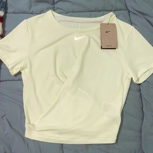 light green crisscross nike crop top size xs